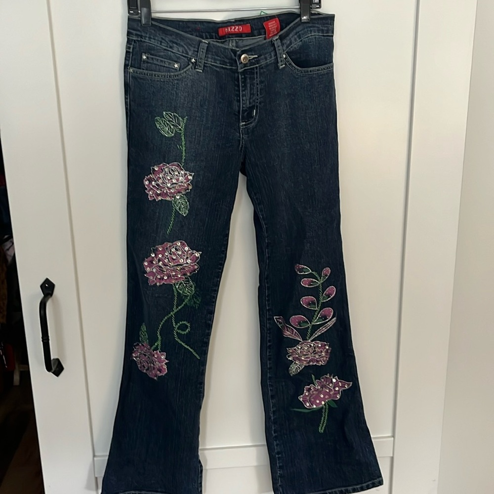 Pazzo boot cut jeans with great flower design